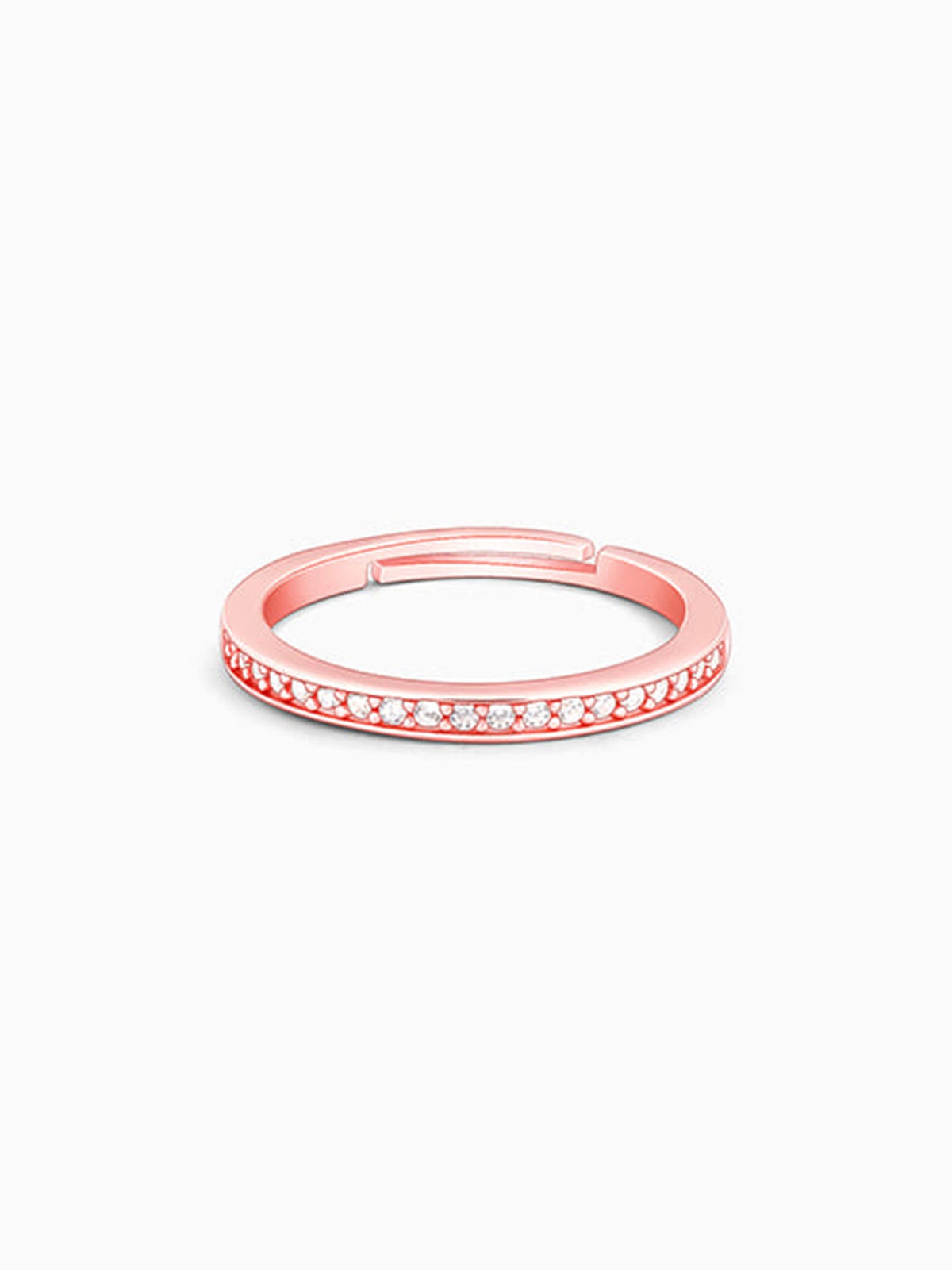 Rose Gold Zircon Channel of Love Ring