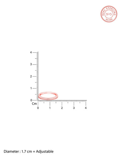 Rose Gold Zircon Channel of Love Ring