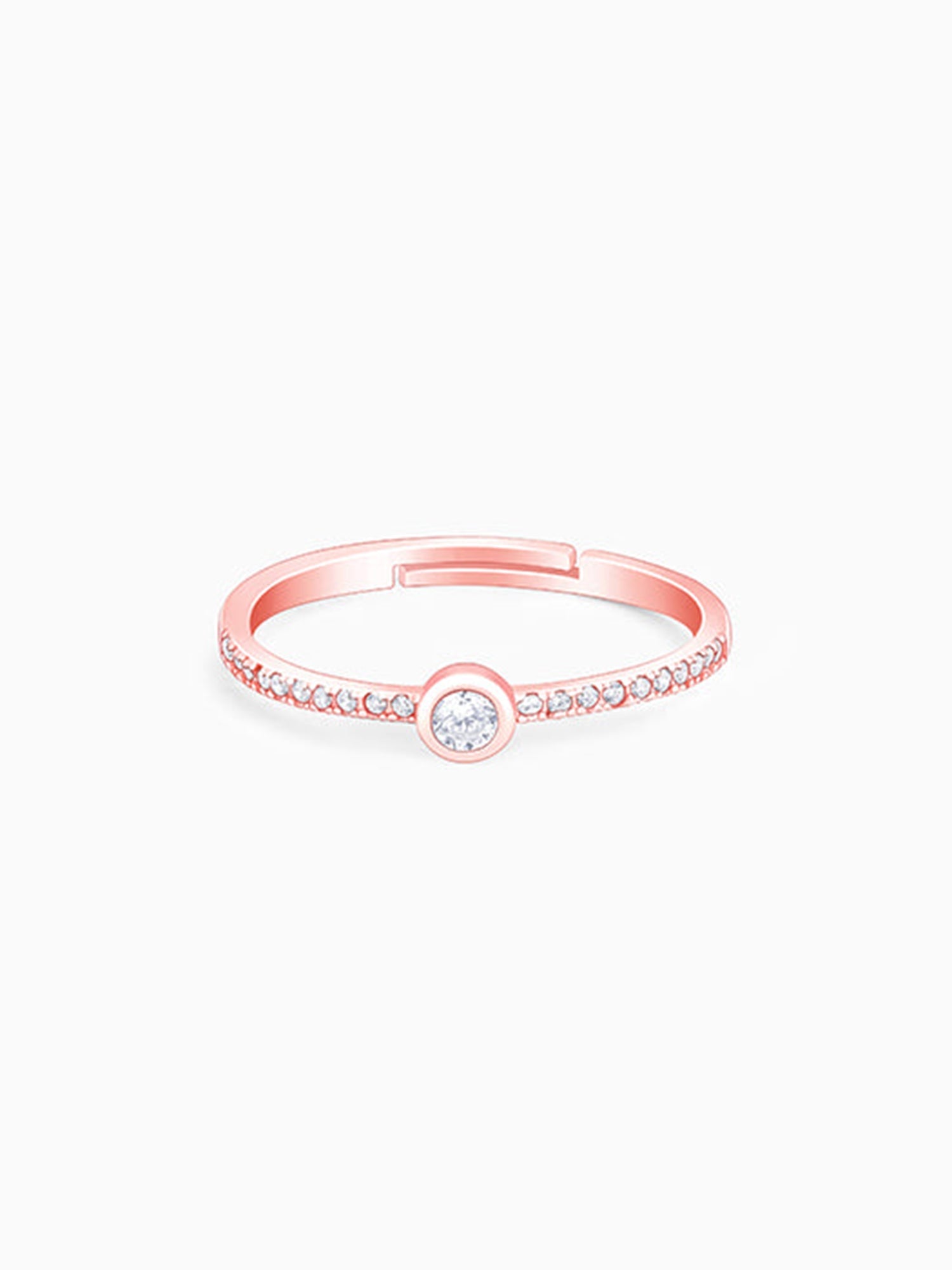Rose Gold Zircon Epitome of Love Ring