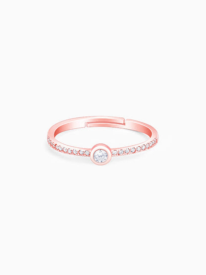 Rose Gold Zircon Epitome of Love Ring