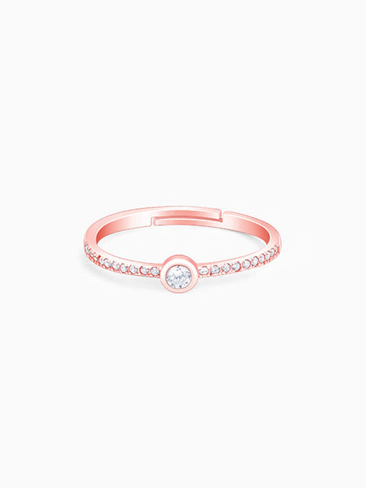 Rose Gold Zircon Epitome of Love Ring