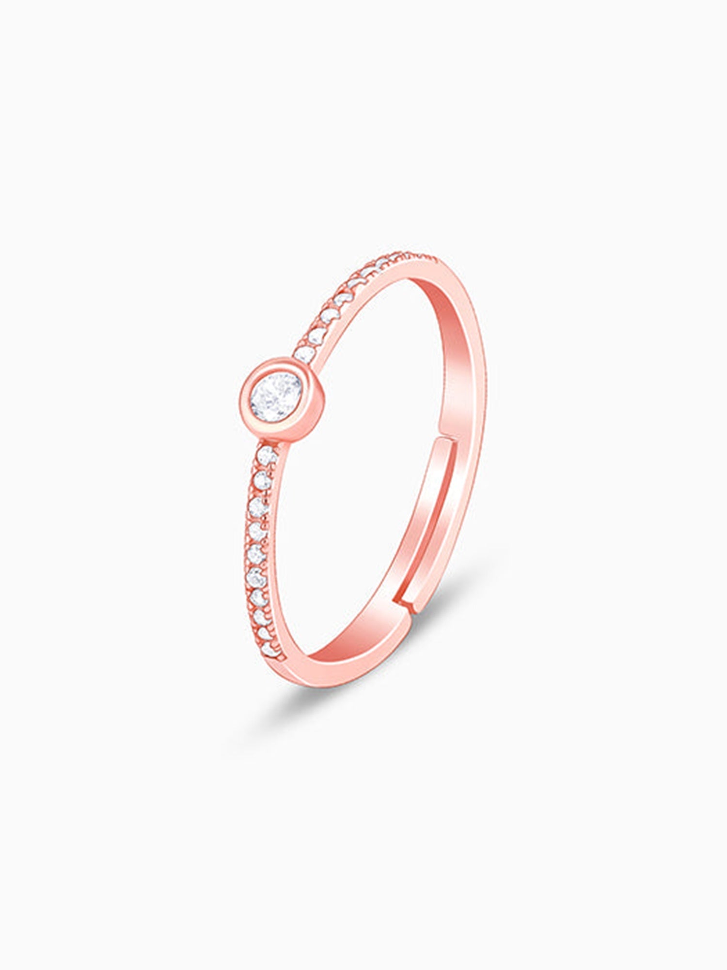 Rose Gold Zircon Epitome of Love Ring