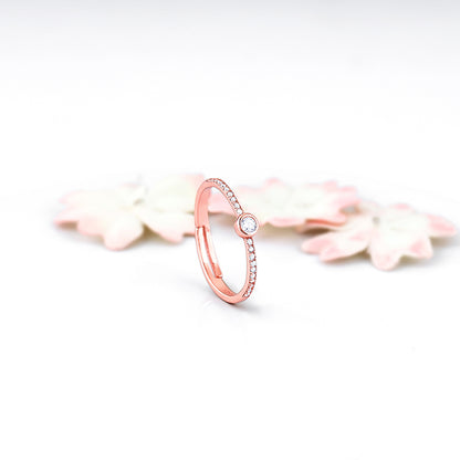 Rose Gold Zircon Epitome of Love Ring