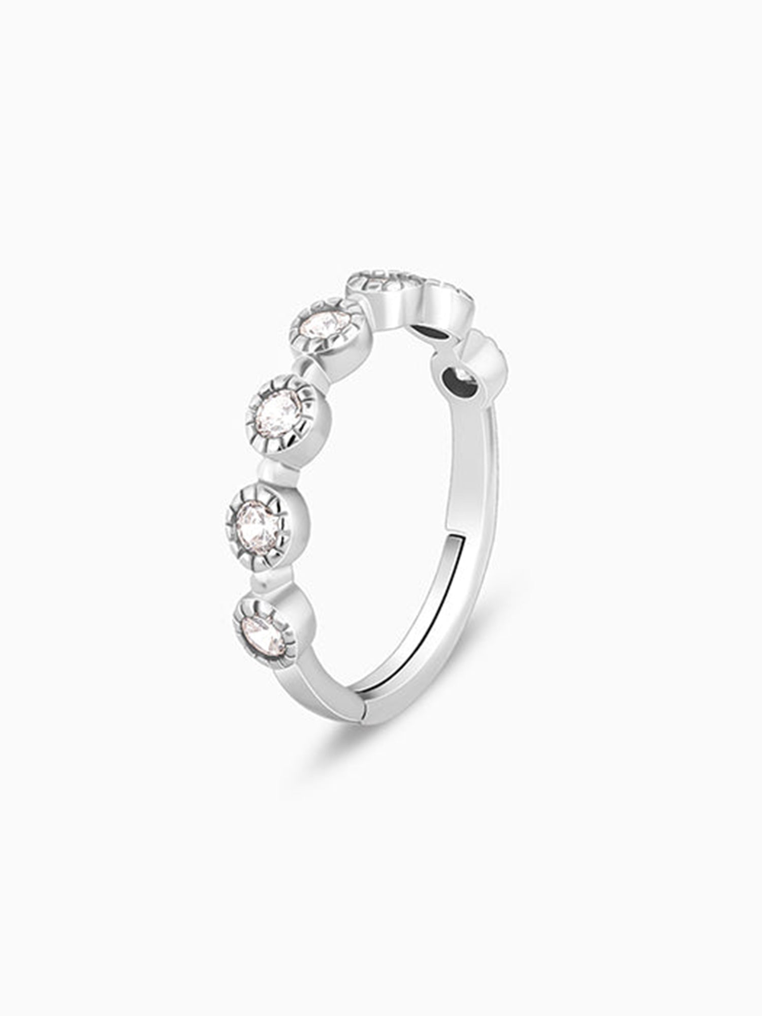 Silver Zircon Melange Ring