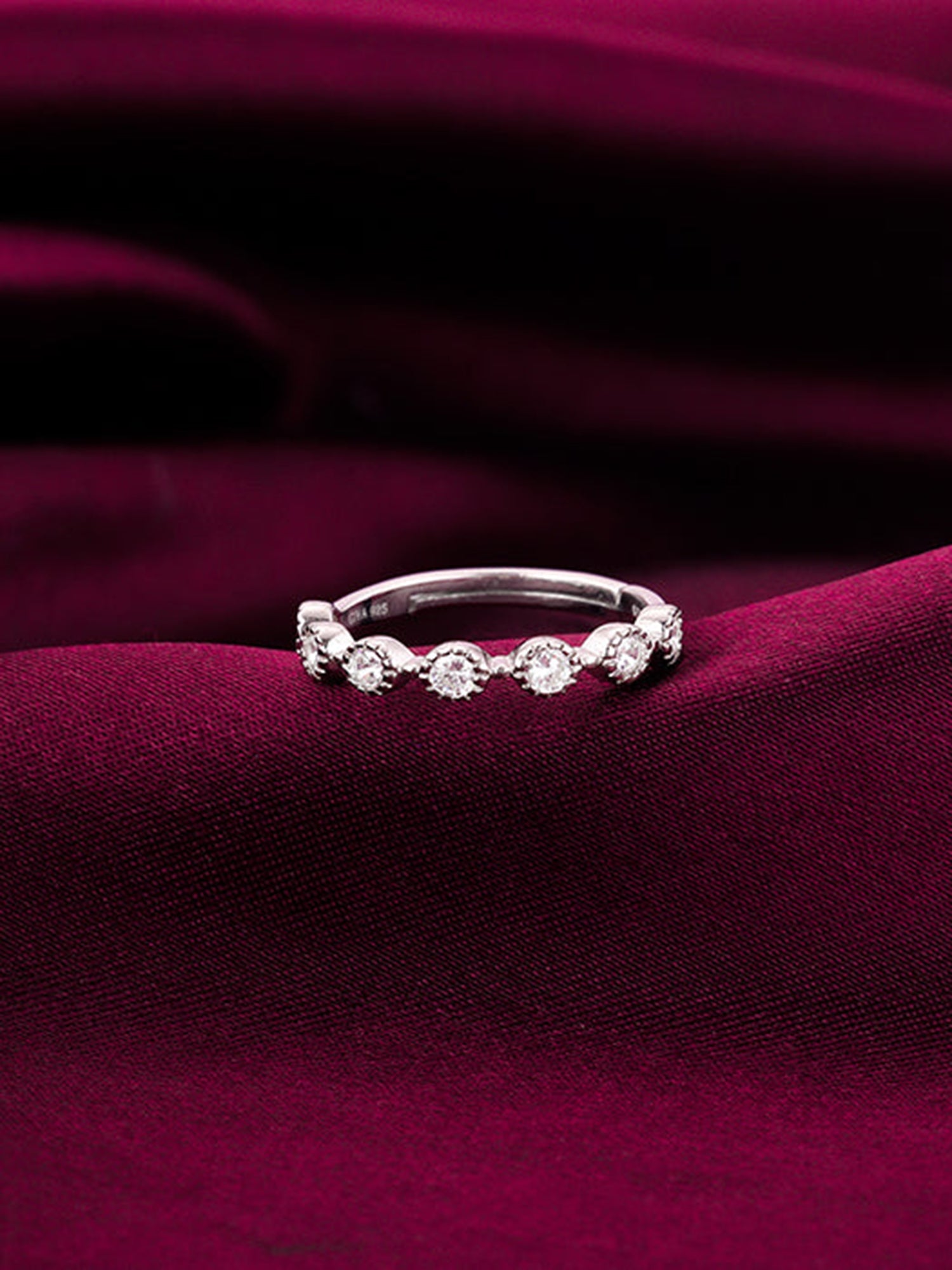 Silver Zircon Melange Ring
