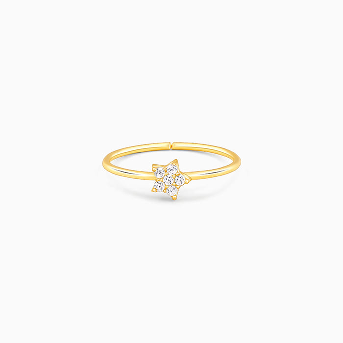Golden Star Constellation Ring