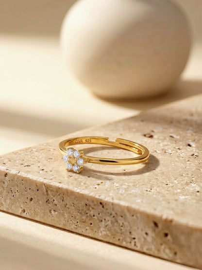 Golden Star Constellation Ring