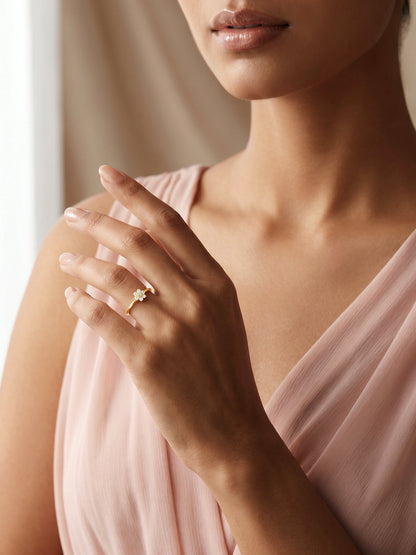 Golden Star Constellation Ring
