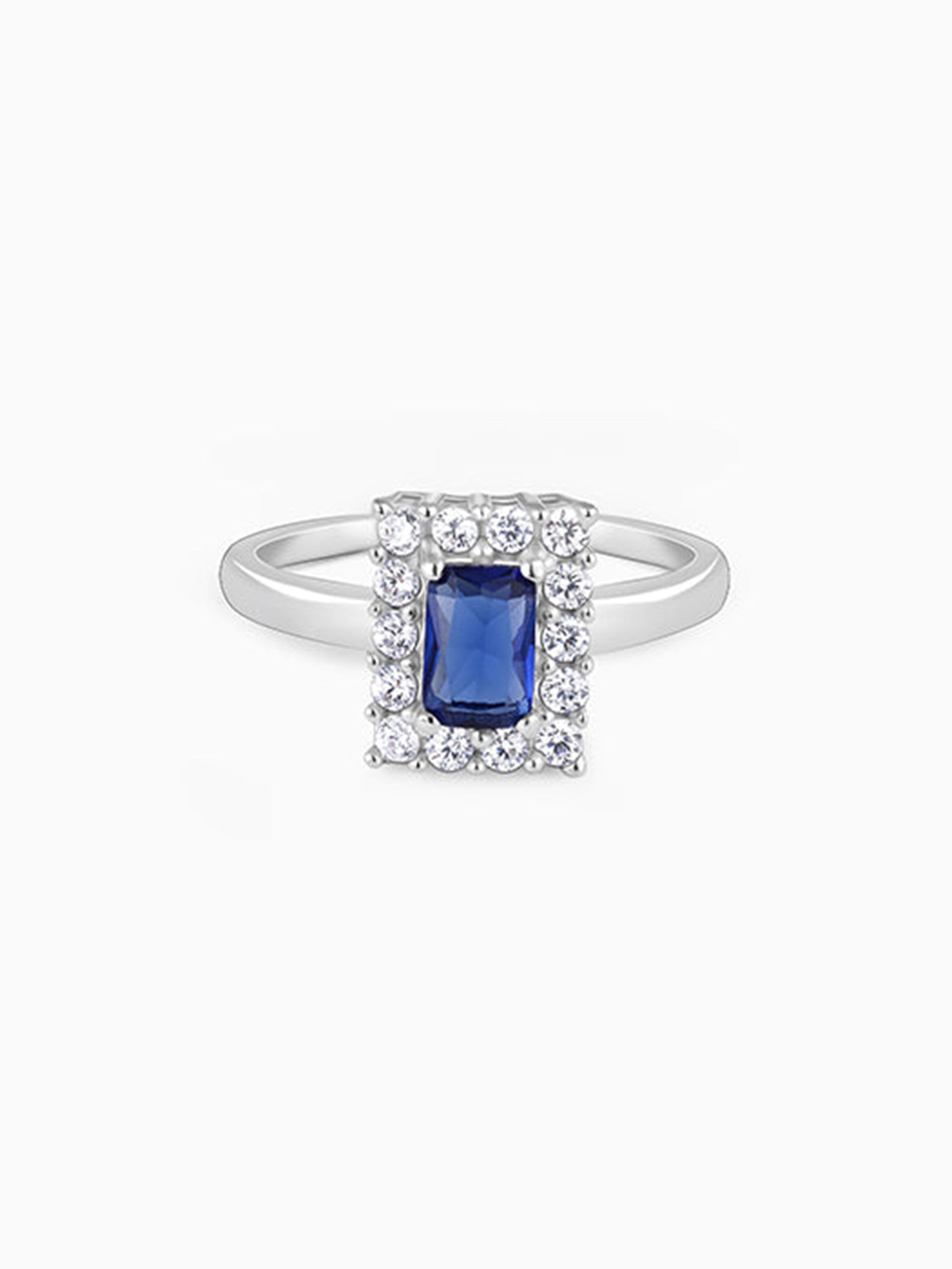 Silver Blue Stone Ring