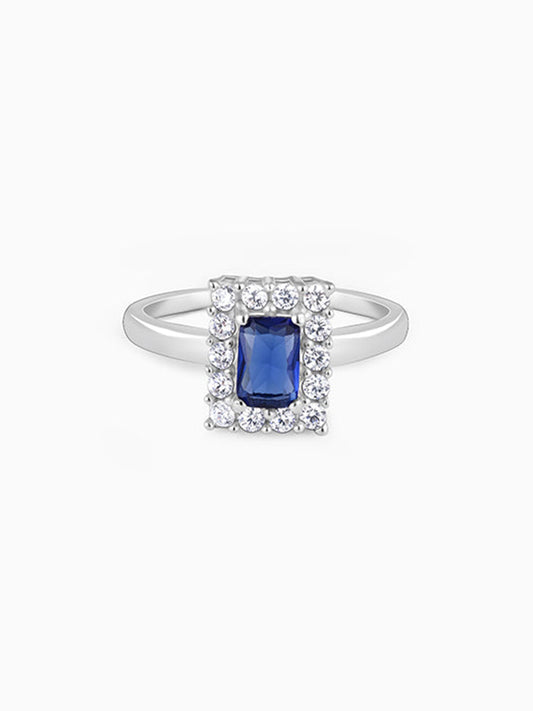 Silver Blue Stone Ring
