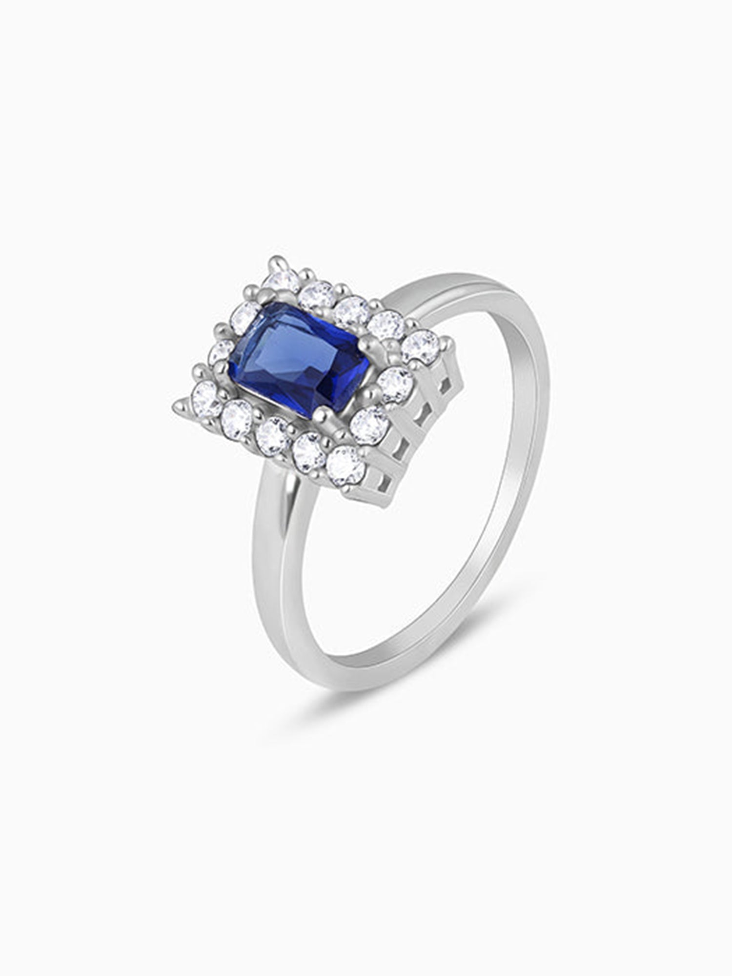 Silver Blue Stone Ring