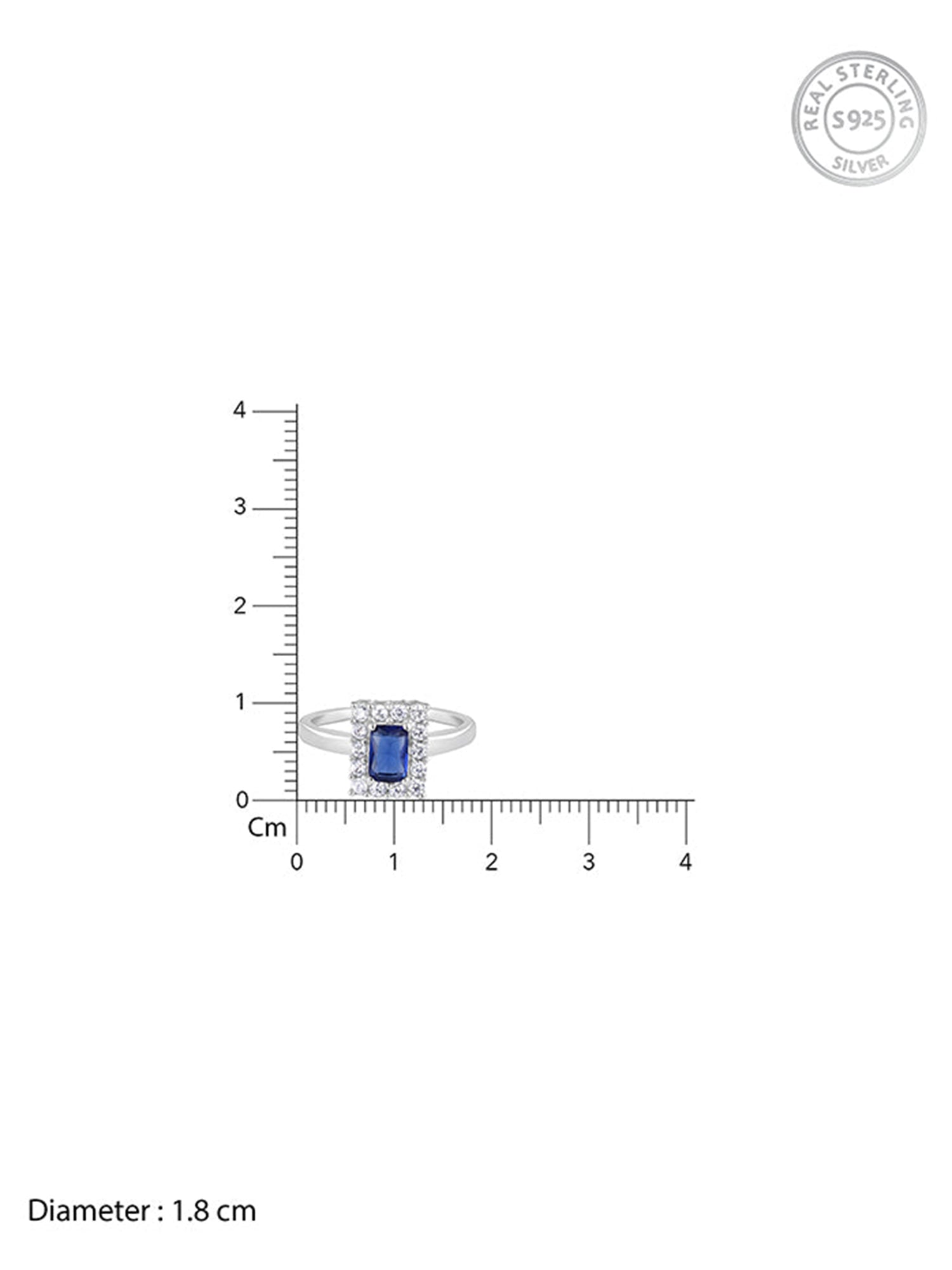 Silver Blue Stone Ring
