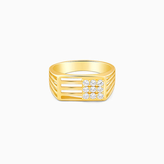Golden Square in Rectangle Ring For Him
