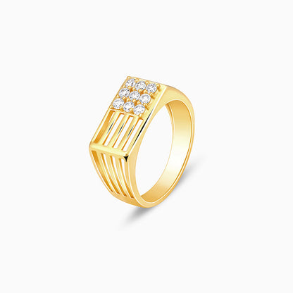 Golden Square in Rectangle Ring For Him