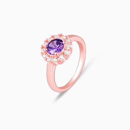 Rose Gold Amethyst Radiance Ring