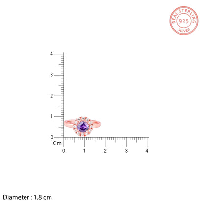 Rose Gold Amethyst Radiance Ring