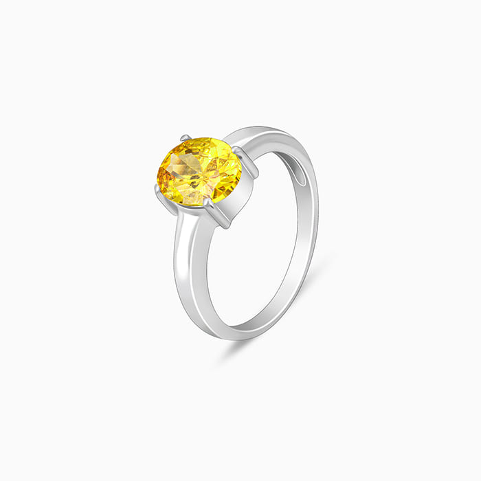 Silver Amber Love Ring For Him