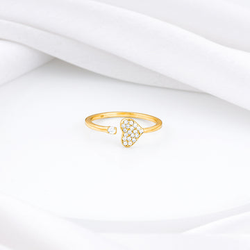 Silver Zircon Winding Wave Ring