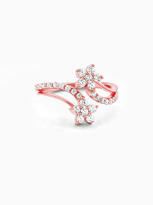 Rose Gold Swish of Shine Ring