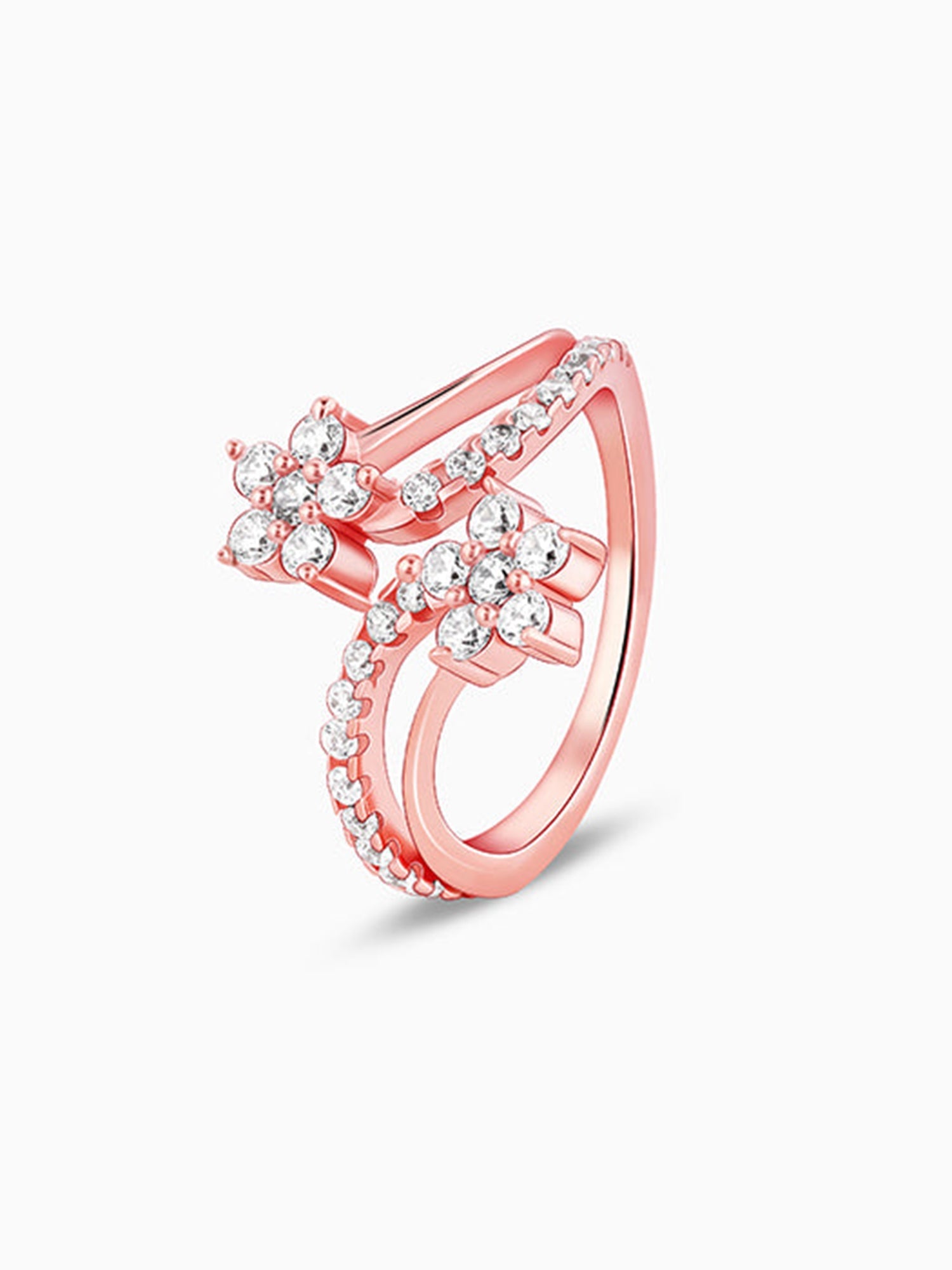 Rose Gold Swish of Shine Ring