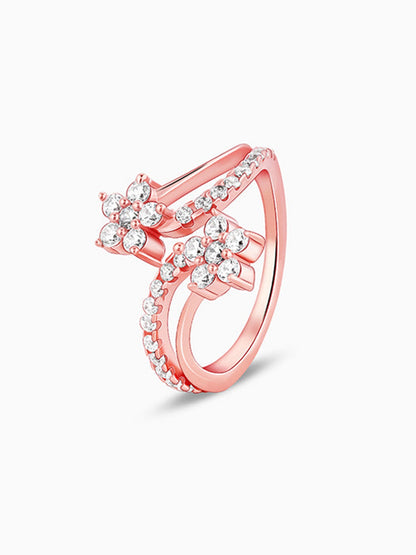 Rose Gold Swish of Shine Ring