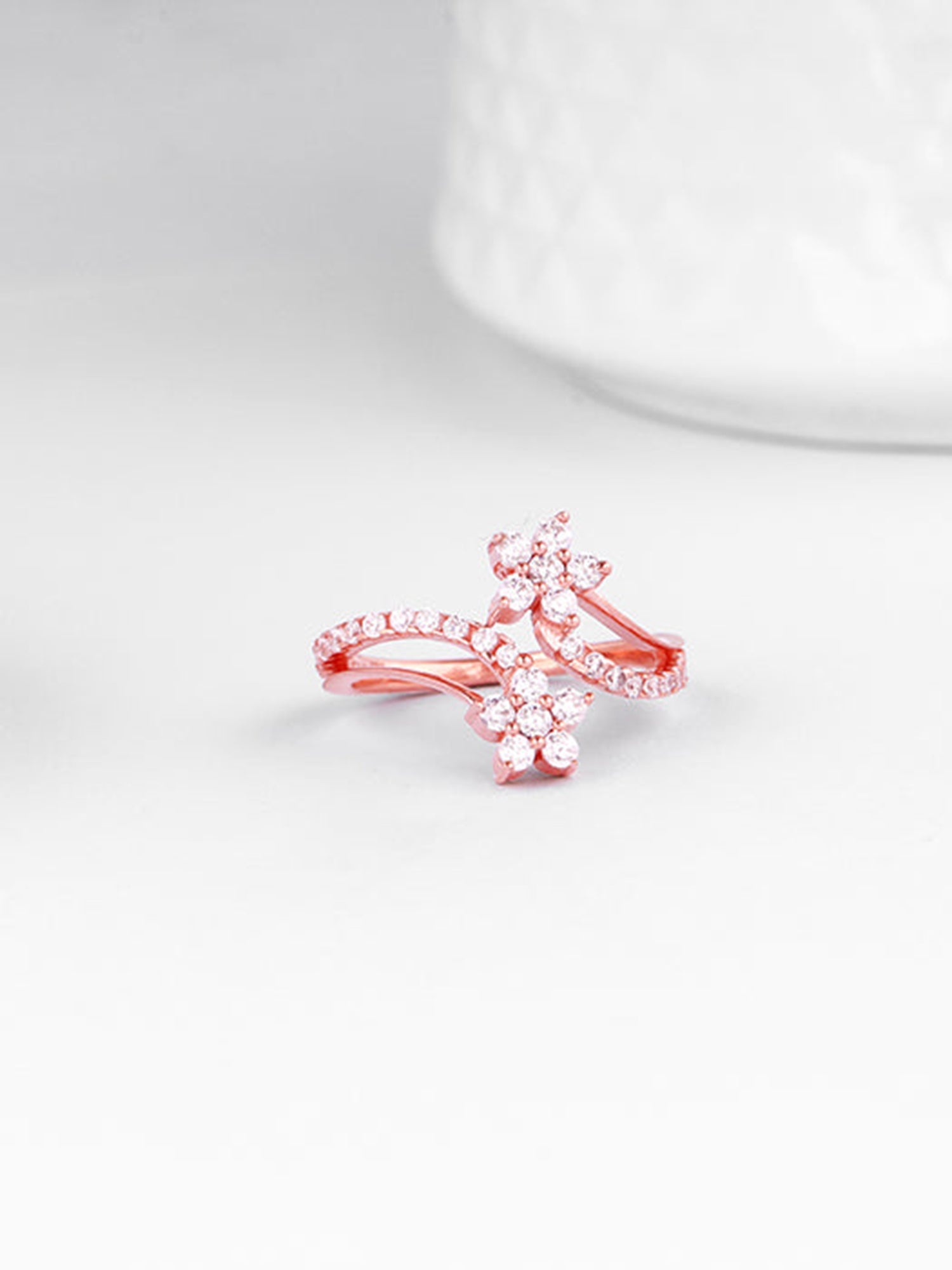 Rose Gold Swish of Shine Ring