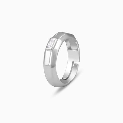 Silver Baguette Ring For Him