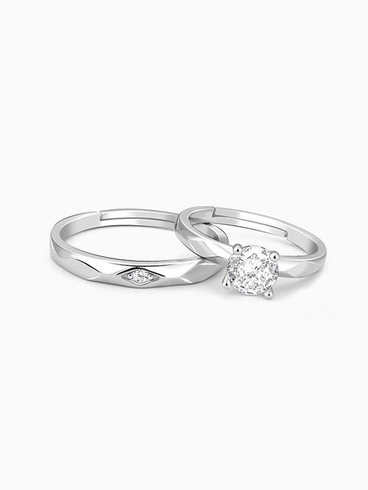 Silver Rhomb Couple Band