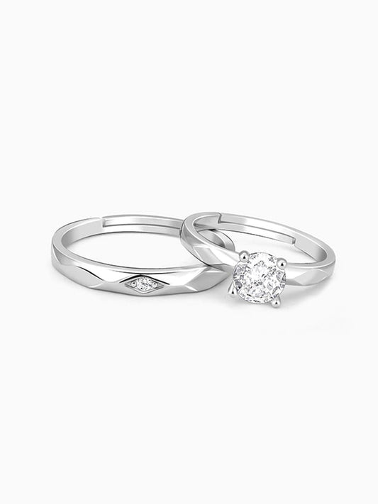 Silver Rhomb Couple Band