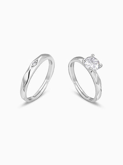 Silver Rhomb Couple Band