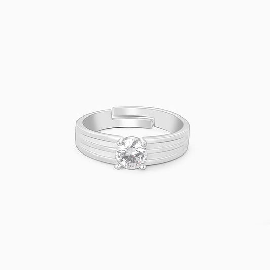 Silver Classic Circle Ring for Him