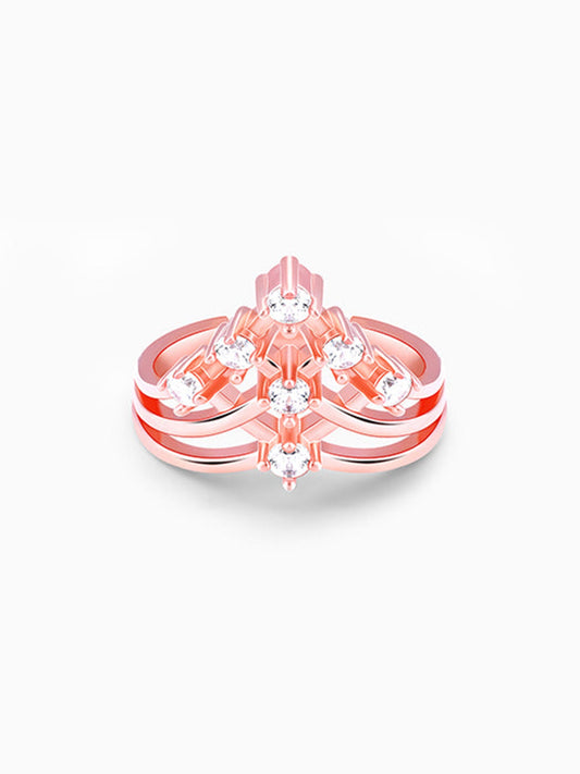 Rose Gold Criss Cross Vanki Ring
