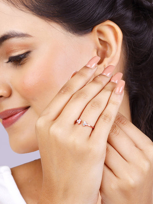 Rose Gold Brahma Kamal Ring