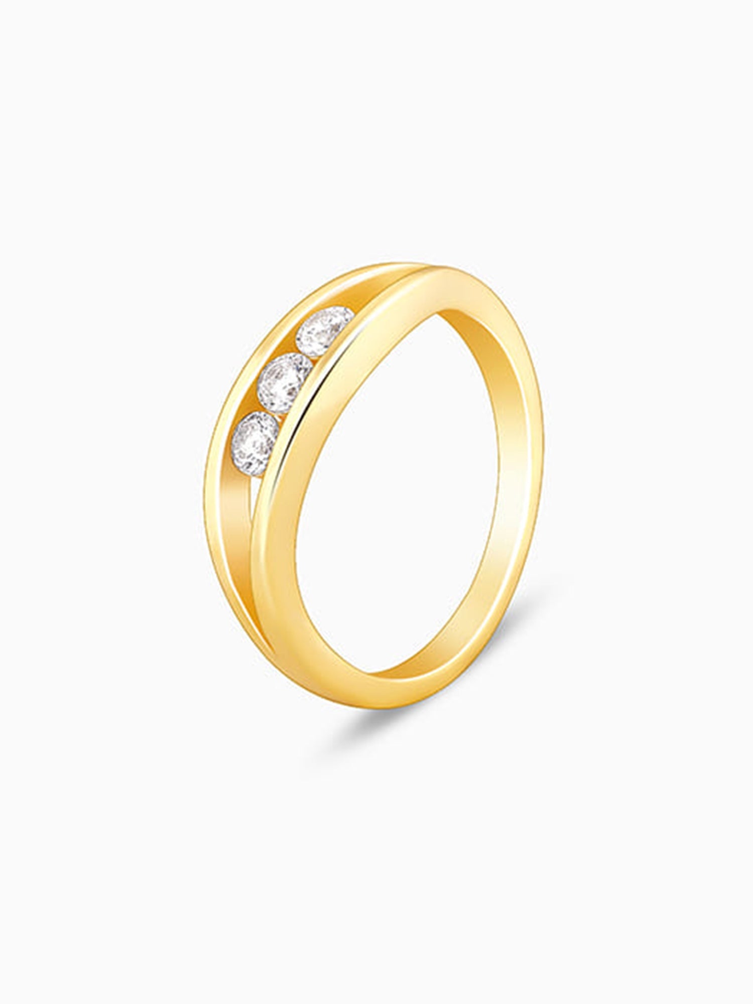 Golden Wave Crest Ring