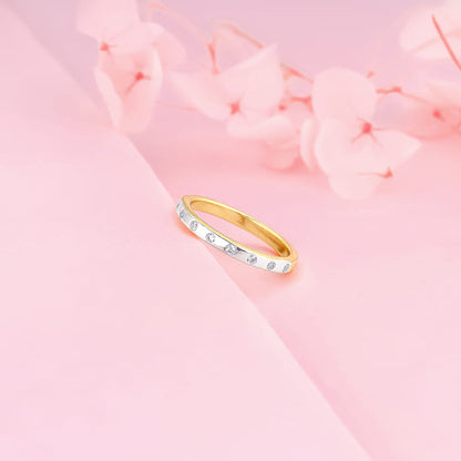 Dual Tone Glittering Ring