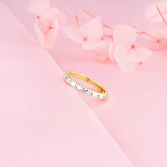 Dual Tone Glittering Ring