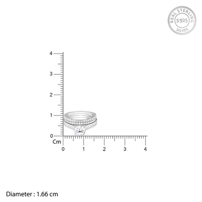 Silver Solitaire Stackable Ring