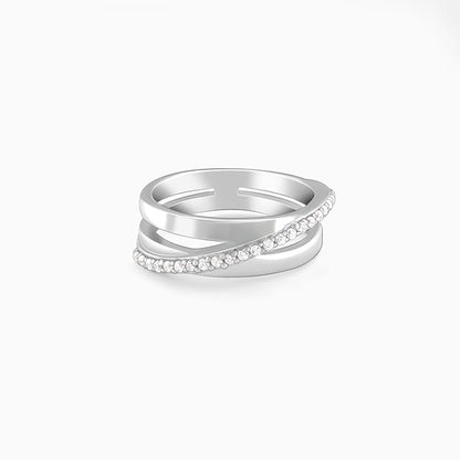 Silver Layered Sash Ring
