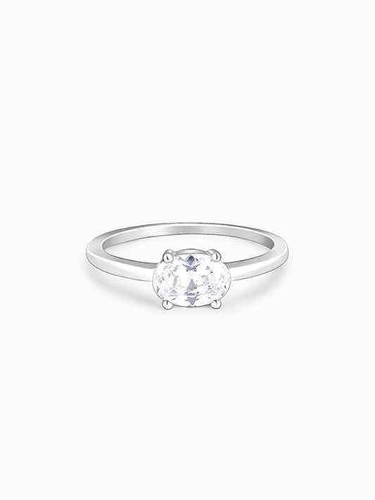 Silver Ethereal Solitaire Ring