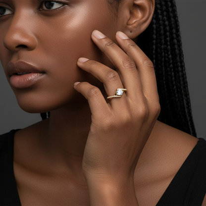 Golden Rhomboid Ring