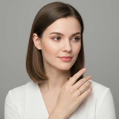 Golden Rhomboid Ring