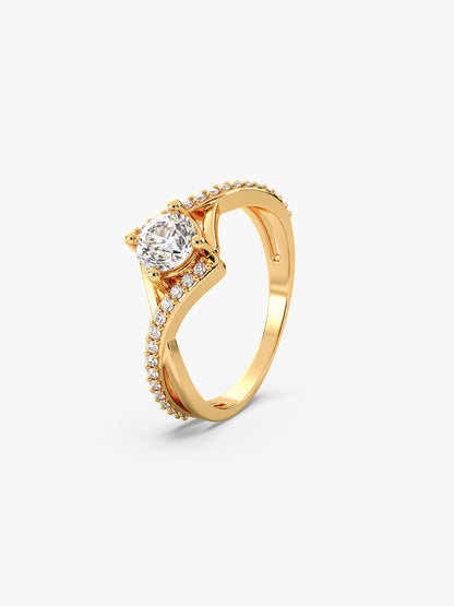 Golden Rhomboid Ring