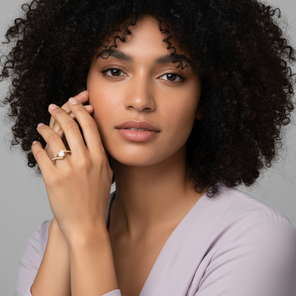 Golden Rhomboid Ring