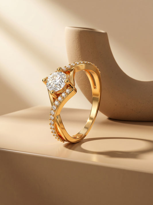 Golden Rhomboid Ring