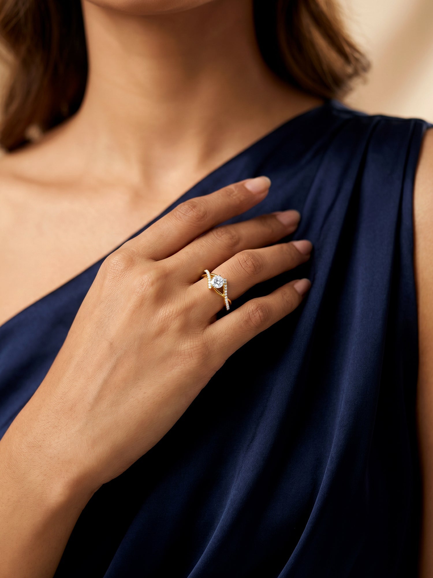 Golden Rhomboid Ring