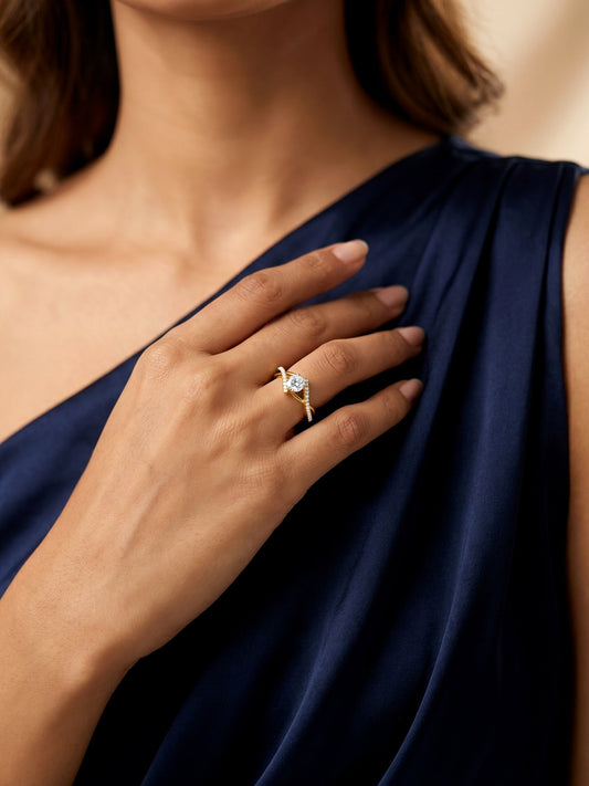 Golden Rhomboid Ring