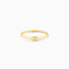 Golden Minimal Evil Eye Ring