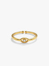 Golden Evil Eye Zircon Pendant With Link Chain