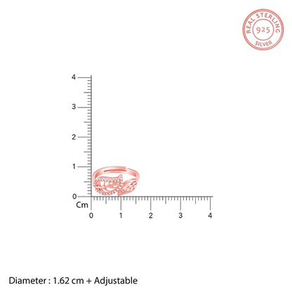 Rose Gold Leafy Cuts Ring