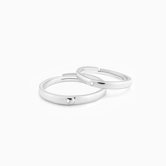 Silver Eternity Couple Band